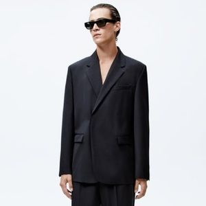 Zara Black Modern Last Season Single Breasted Suit Set